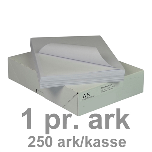 A5 etiket på ark